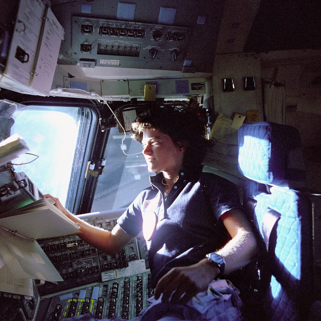 Sally ride training at NASA